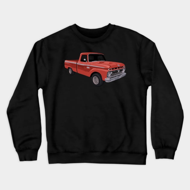 An Old Red Ford Pickup Crewneck Sweatshirt by CosmicFlyer